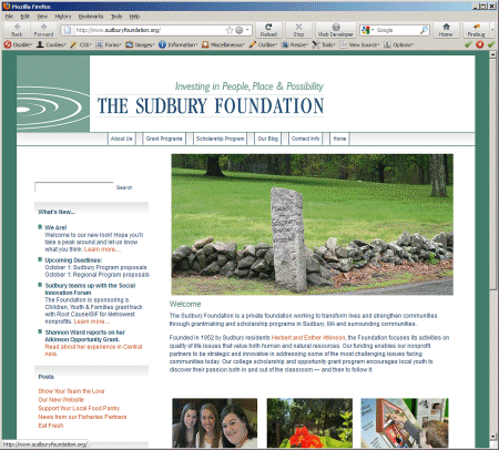 The Sudbury Foundation Redesign