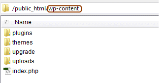 wp-content folder in WordPress